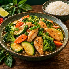 Gà Xào Rau Cải, Chicken Stir-Fry