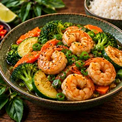Tôm Xào Rau Cải, Shrimp Stir-Fry